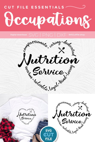 Nutrition Service squad svg, dietary aide, dietitian SVG SVG Cut File 