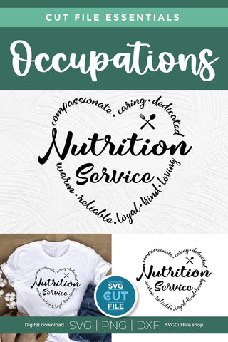 Nutrition Service squad svg, dietary aide, dietitian SVG SVG Cut File 