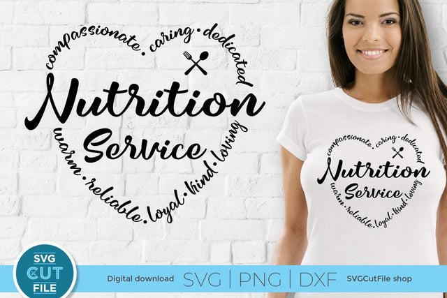 Nutrition Service squad svg, dietary aide, dietitian SVG SVG Cut File 