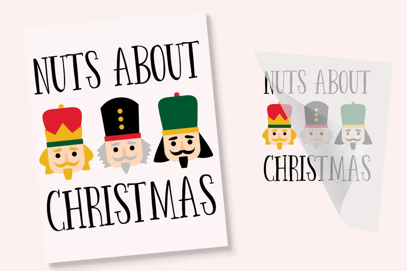 Nuts About Christmas DTF Transfer Physical So Fontsy T-Shirt Iron-On Transfer Shop 4x4