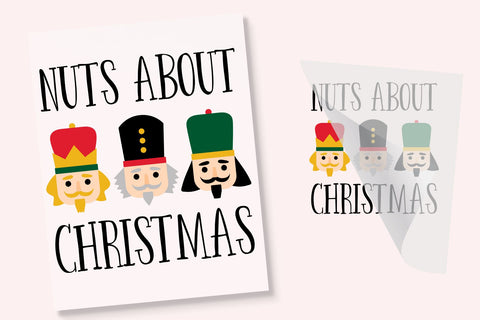 Nuts About Christmas DTF Transfer Physical So Fontsy T-Shirt Iron-On Transfer Shop 4x4