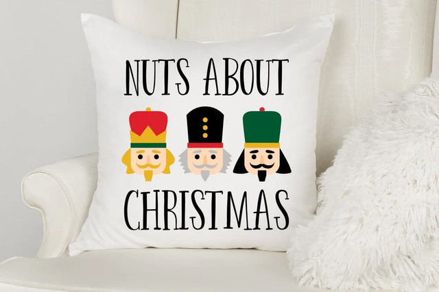 Nuts About Christmas SVG - Nutcracker Design Holiday T-Shirt Cut File SVG Silhouette School Blog Design Shop 