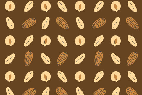 Nuts Seamless Pattern & Digital Paper PNG Digital Pattern Rin Green 