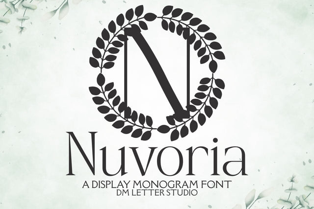 Nuvoria Monogram Font Font Dm Letter Studio 