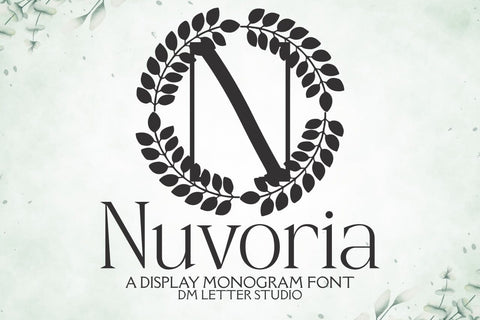 Nuvoria Monogram Font Font Dm Letter Studio 