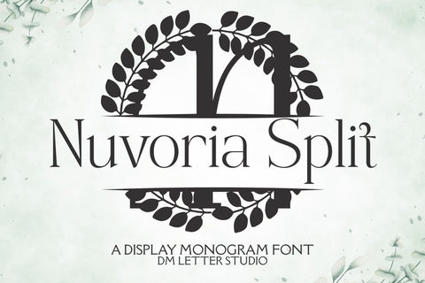 Nuvoria Split Monogram Font Font Dm Letter Studio 