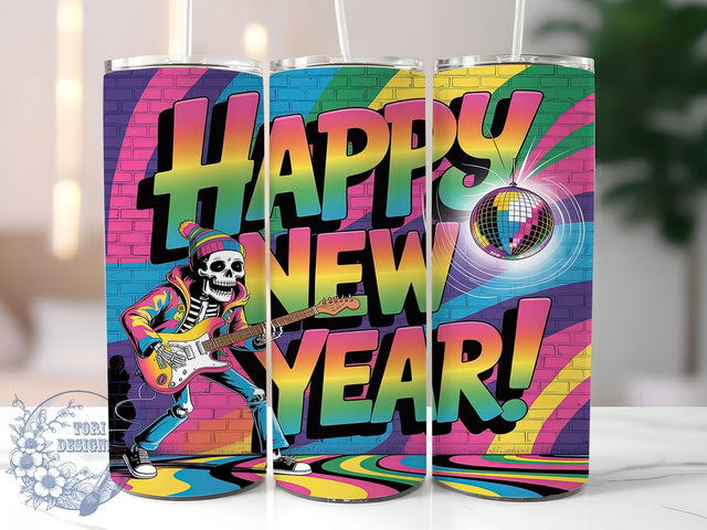 NYE 2026 Retro Disco Tumbler Wrap, Disco Ball Sublimation, Music Party Tumbler, 20oz Skinny Wrap, Nye Music Design, Retro Disco Ball, Happy New Year 2026 Sublimation ToriDesigns 