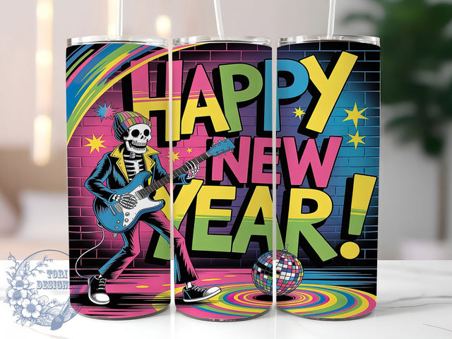 NYE 2026 Retro Disco Tumbler Wrap, Disco Ball Sublimation, Music Party Tumbler, 20oz Skinny Wrap, Nye Music Design, Retro Disco Ball, Happy New Year 2026 Sublimation ToriDesigns 