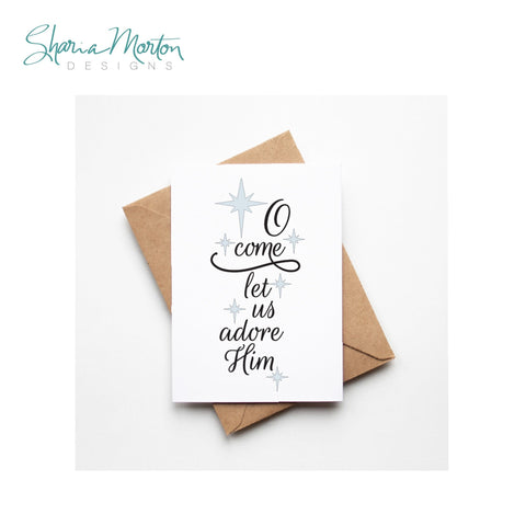 O Come Let Us Adore Him Design Sublimation Sharia Morton Designs 