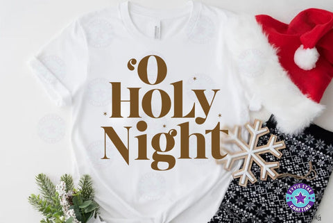 O holy Night, Christmas Quote SVG Design, Christmas Sublimation SVG FiveStarCrafting 