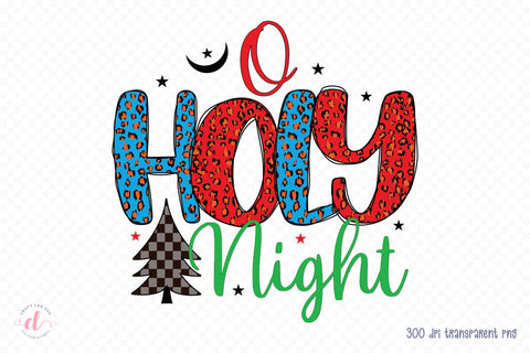 O Holy Night - Christmas Sublimation Design Sublimation CraftLabSVG 