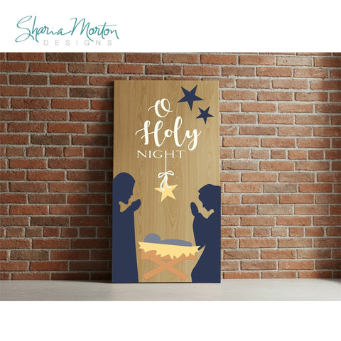 O Holy Night Nativity Design for Cards, Signs and Christmas Decor Sublimation Sharia Morton Designs 