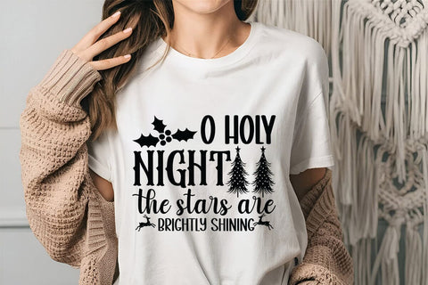 O holy night the stars are brightly shining SVG Angelina750 