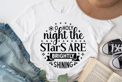 O holy night the stars are brightly shining SVG Angelina750 