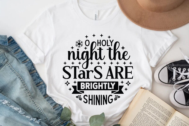 O holy night the stars are brightly shining SVG Angelina750 