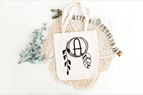 Oak Feather Monogram Font Dm Letter Studio 