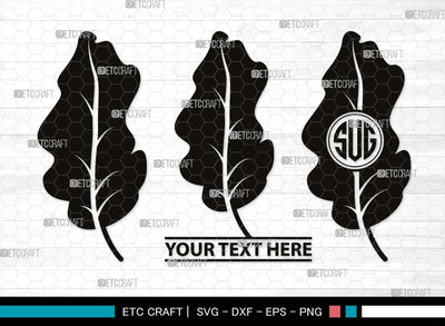 Oak Leaves Monogram, Oak Leaves Silhouette, Oak Leaves SVG, Leaf Svg, Foliage Svg, Autumn Svg, Fall Leaves Svg, SB00515 SVG ETC Craft 