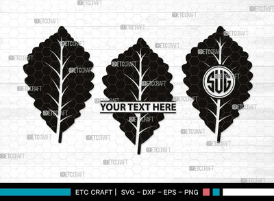 Oak Leaves Monogram, Oak Leaves Silhouette, Oak Leaves SVG, Leaf Svg, Foliage Svg, Autumn Svg, Fall Leaves Svg, SB00515 SVG ETC Craft 