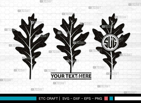 Oak Leaves Monogram, Oak Leaves Silhouette, Oak Leaves SVG, Leaf Svg, Foliage Svg, Autumn Svg, Fall Leaves Svg, SB00515 SVG ETC Craft 