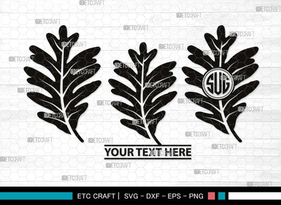 Oak Leaves Monogram, Oak Leaves Silhouette, Oak Leaves SVG, Leaf Svg, Foliage Svg, Autumn Svg, Fall Leaves Svg, SB00515 SVG ETC Craft 