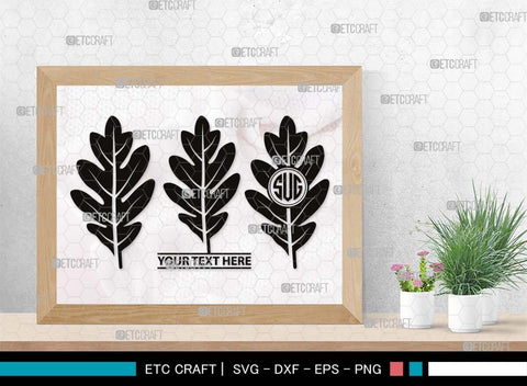 Oak Leaves Monogram, Oak Leaves Silhouette, Oak Leaves SVG, Leaf Svg, Foliage Svg, Autumn Svg, Fall Leaves Svg, SB00515 SVG ETC Craft 