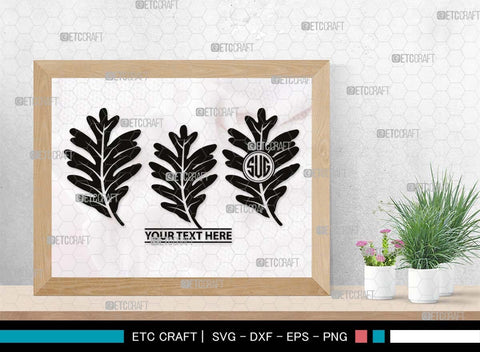 Oak Leaves Monogram, Oak Leaves Silhouette, Oak Leaves SVG, Leaf Svg, Foliage Svg, Autumn Svg, Fall Leaves Svg, SB00515 SVG ETC Craft 
