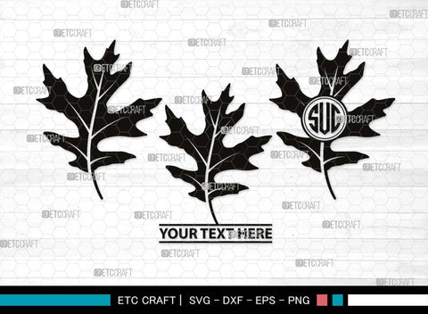 Oak Leaves Monogram, Oak Leaves Silhouette, Oak Leaves SVG, Leaf Svg, Foliage Svg, Autumn Svg, Fall Leaves Svg, SB00515 SVG ETC Craft 