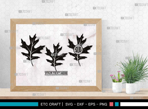 Oak Leaves Monogram, Oak Leaves Silhouette, Oak Leaves SVG, Leaf Svg, Foliage Svg, Autumn Svg, Fall Leaves Svg, SB00515 SVG ETC Craft 