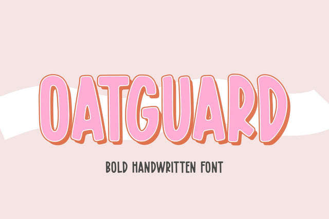 Oatguard Bold Handlettered Font Font So Fontsy VIP Design Shop 
