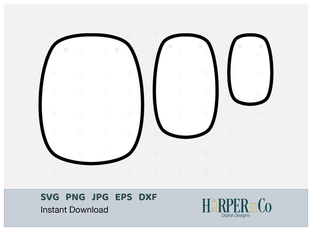 Oblong Banner SVG PNG Cut EPS File SVG HarperNCo 