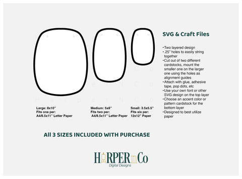 Oblong Banner SVG PNG Cut EPS File SVG HarperNCo 