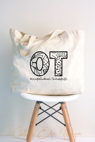 Occupational Therapist Mandala SVG PNG DXF SVG Cutting Edge Applique 