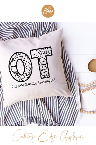 Occupational Therapist Mandala SVG PNG DXF SVG Cutting Edge Applique 