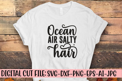Ocean Air Salty Hair SVG Cut File SVG Syaman 