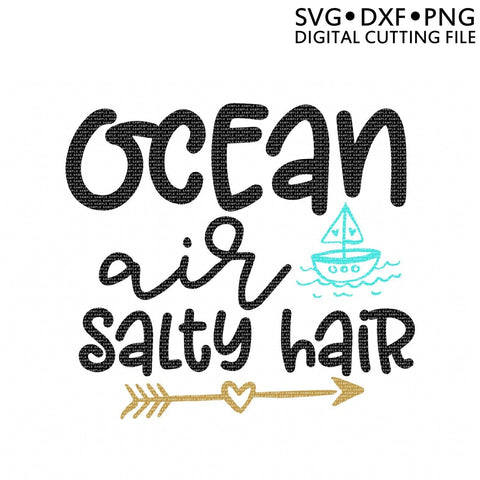 Ocean Air Salty Hair SVG Ikonart Design Shop 