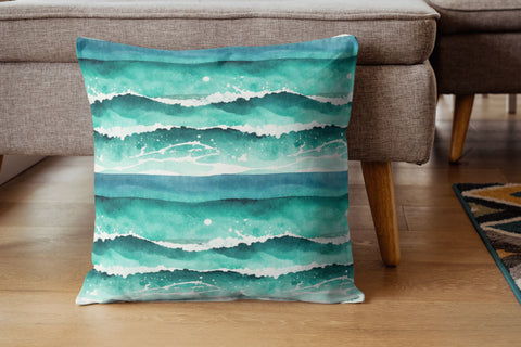 Ocean Breeze Digital Paper Pack, Coastal Wave Seamless Patterns, Seafoam, Shoreline & Beach Printable Crafts Digital Pattern FloridPrintables 