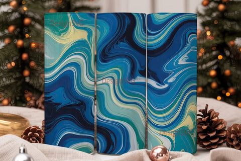 Ocean Currents Abstract 20oz Tumbler Sublimation DesignSVG 