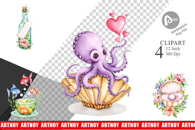 Ocean Dreams Clipart Sublimation artnoy 