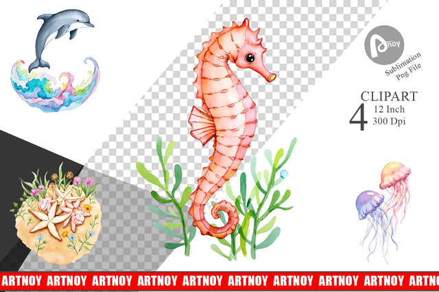 Ocean Dreams Clipart Sublimation artnoy 