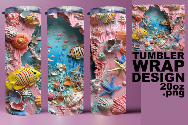 Ocean Dreams Tumbler Wrap - Sublimation 20oz Sublimation afrosvg 