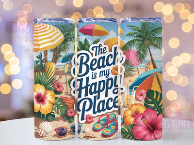 Ocean Lover Beach Quote Tumbler Wrap, Coastal Quote Design, Ocean Happy Place, Beach Life Tumbler, Seaside Quote Gift, Beach Therapy Design, Coastal Living Gift Sublimation SvggirlplusArt 