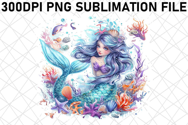 Ocean Mermaid Sublimation Artwork Pack Sublimation afrosvg 