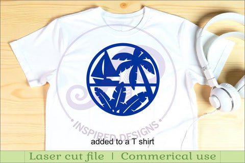 Ocean, nautical Coasters, laser cut out beach designs 3 SVG APInspireddesigns 