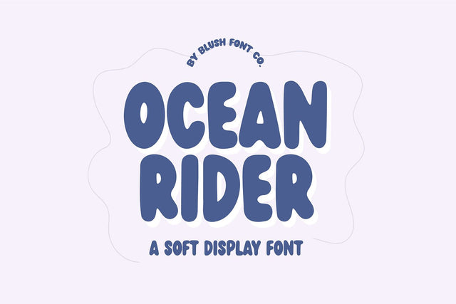Ocean Rider Bubble Retro Font Font Blush Font Co. 