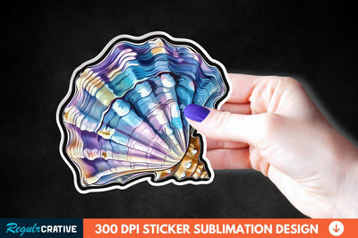 Ocean Seashell Sticker Clipart Sublimation Regulrcrative 