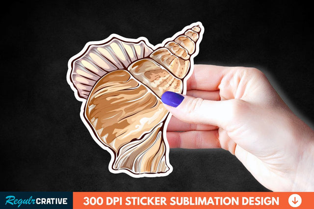 Ocean Seashell Sticker Clipart Sublimation Regulrcrative 