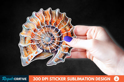 Ocean Seashell Sticker Clipart Sublimation Regulrcrative 