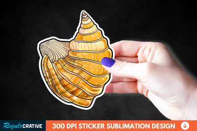 Ocean Seashell Sticker Clipart Sublimation Regulrcrative 