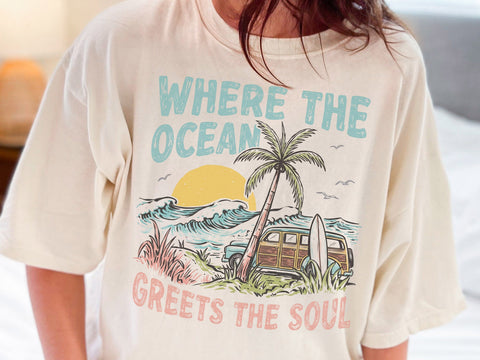 Ocean Soul Beach Van PNG SVG DesignDestine 