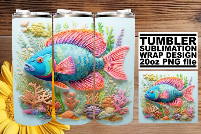 Oceanic Oasis Tumbler Wrap Sublimation afrosvg 